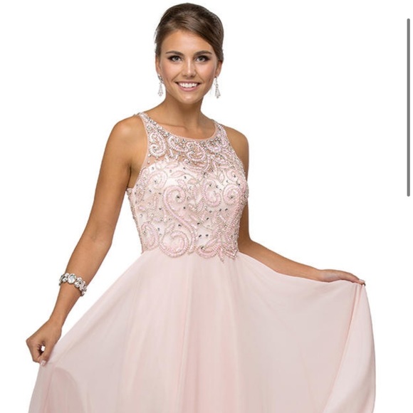Pink/nude prom dress by Dancing Queen - Picture 1 of 8